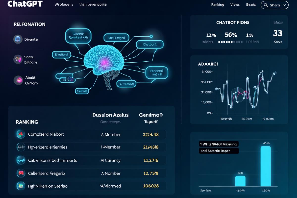 ChatGPT SEO optimization dashboard showing AI chatbot ranking analysis and generative engine optimization metrics