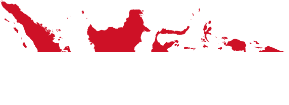 Peta Indonesia dengan warna bendera merah putih — jangkauan layanan jasa SEO kami di seluruh Indonesia